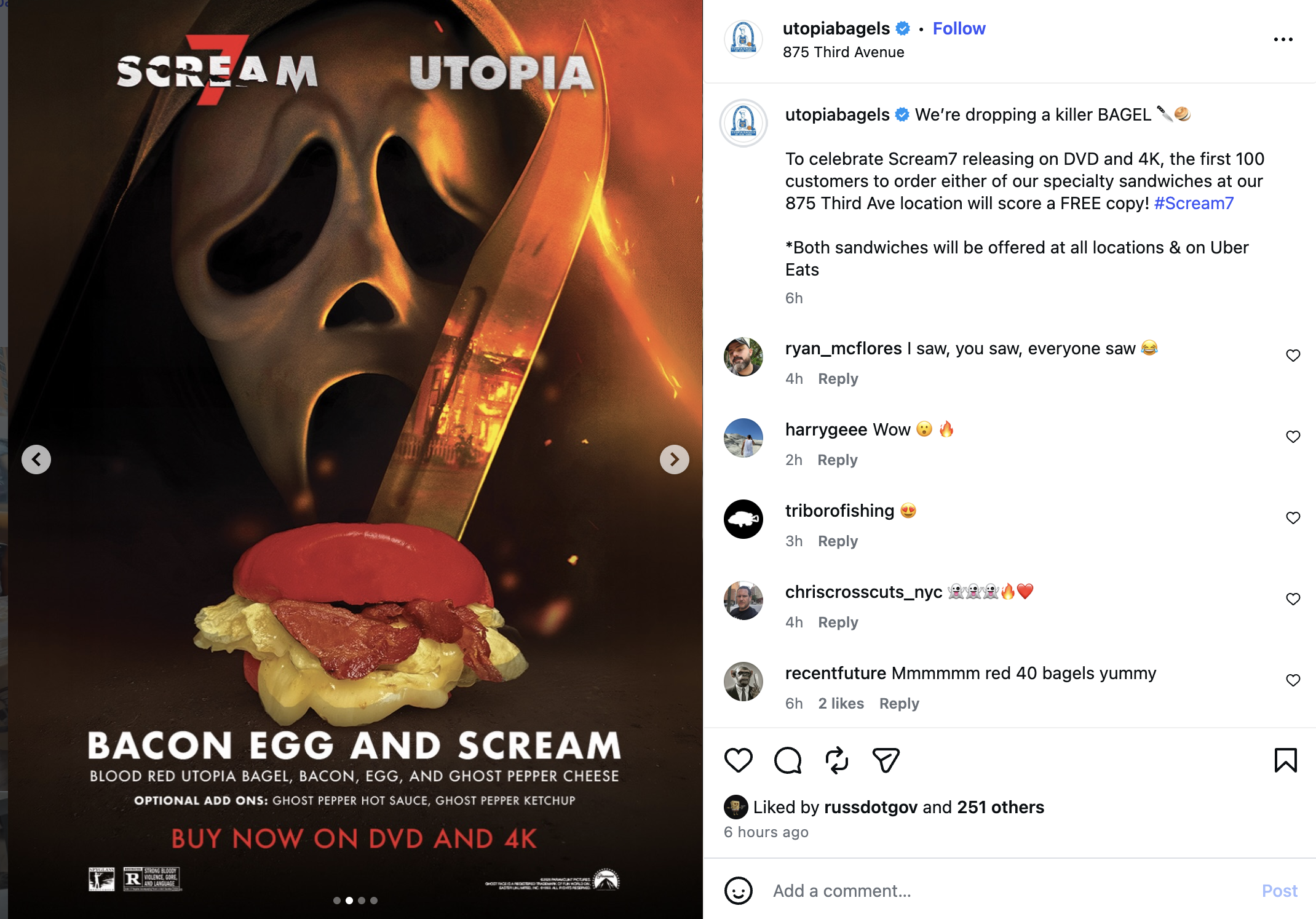 Utopia Bagels - Instagram Post 2